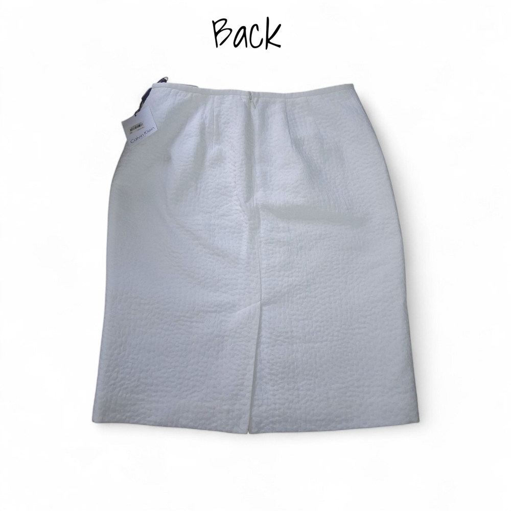 🆕️ Calvin Klein Suits Cream Pencil Skirt Womens Size 8 - Picture 5 of 11